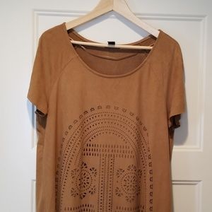 H&M Faux- Suede Laser Cut Dress